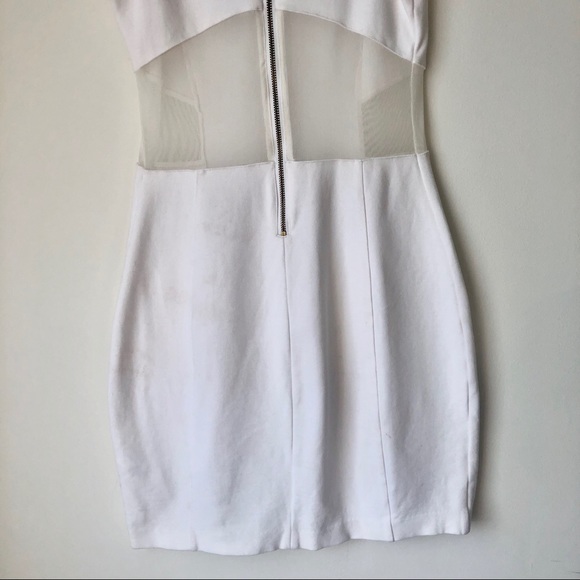 Express White Dress with Sheer Size 2 - Picture 7 of 9